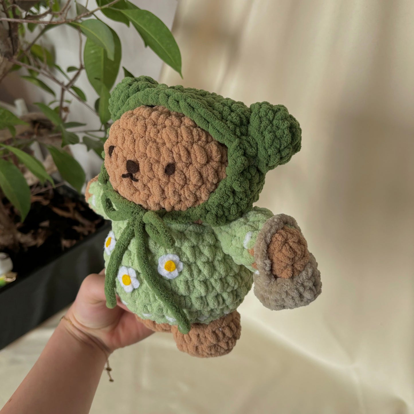 Daisy Themed Bear Plush