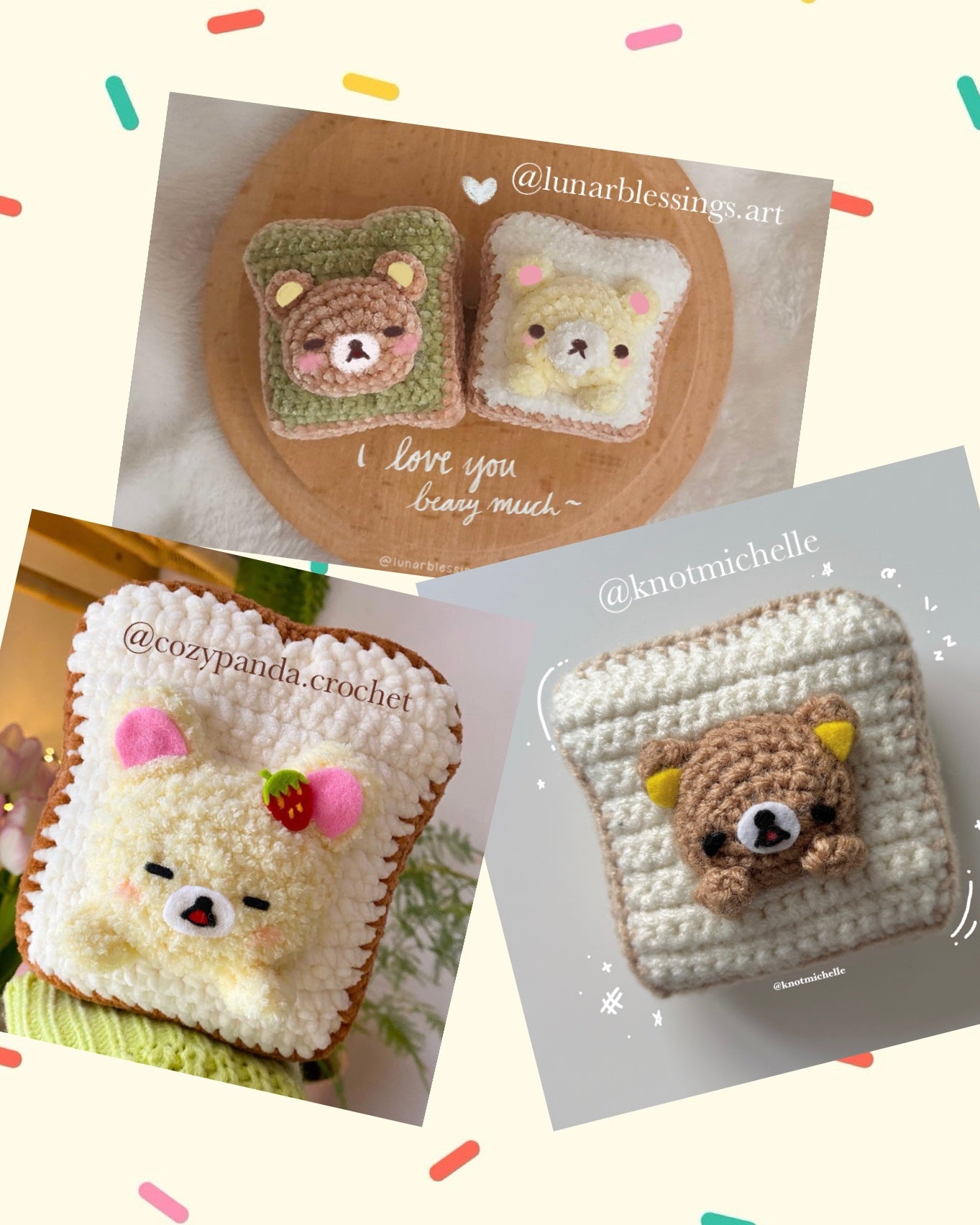 Bear Toast 2-in-1 Pattern