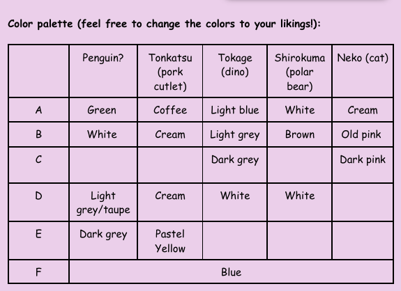 Cute Animal Characters In Cat Onesies 5-in-1 pattern