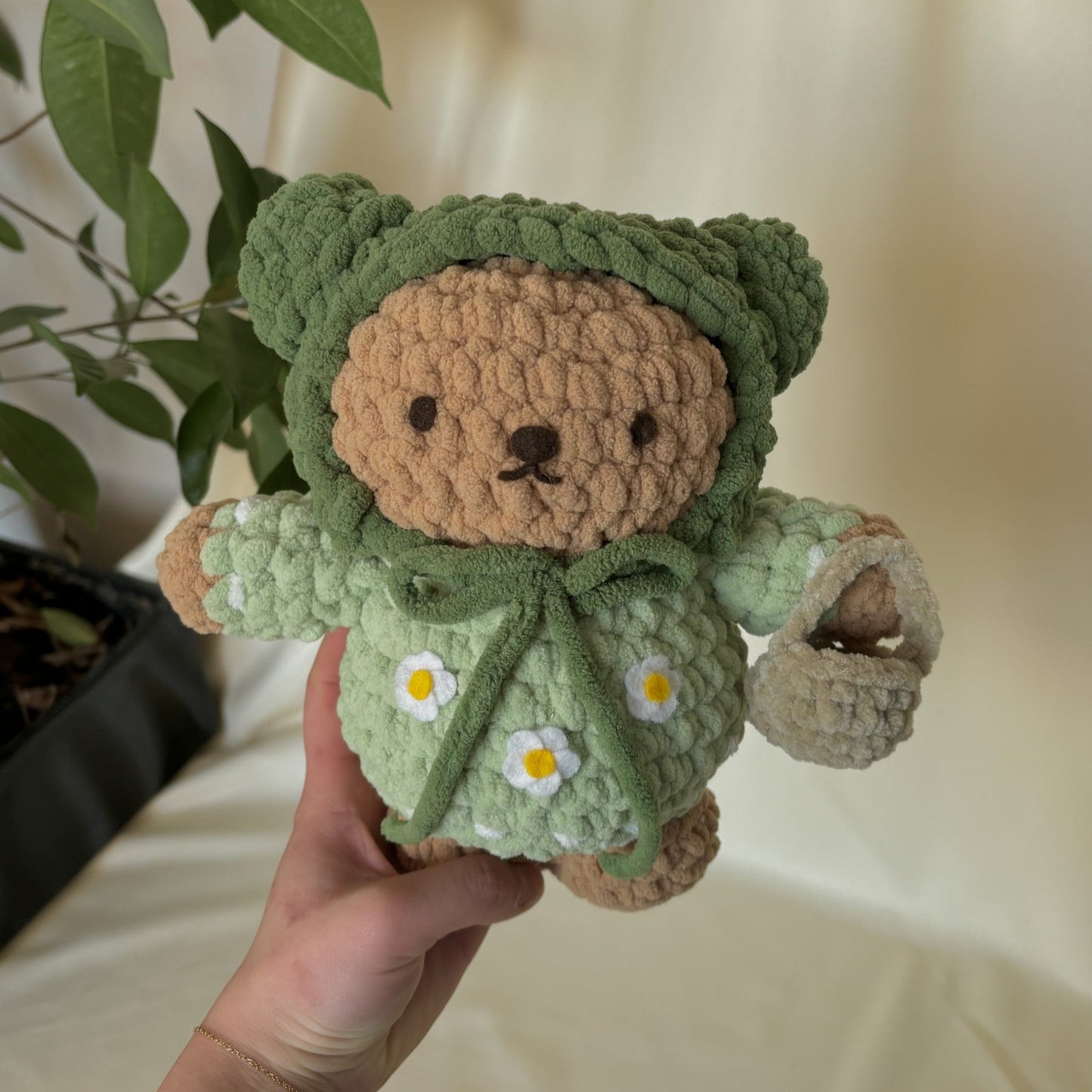 Daisy Themed Bear Plush