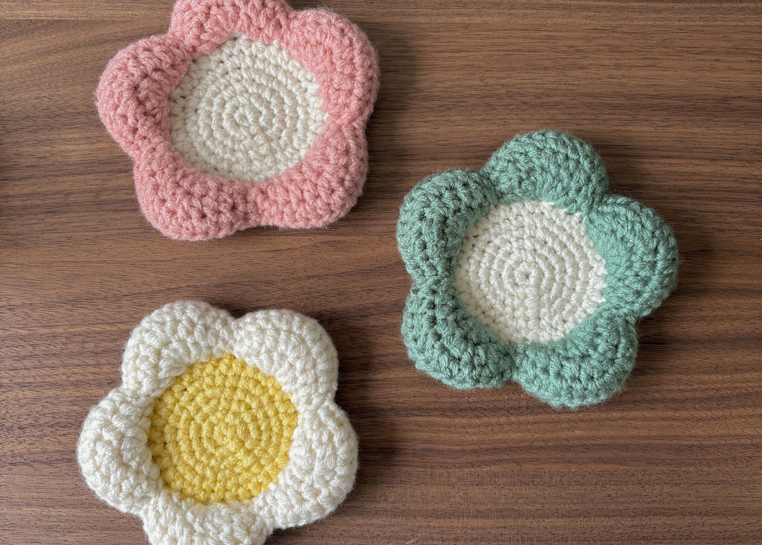 Puffy Flower Coaster Free Pattern