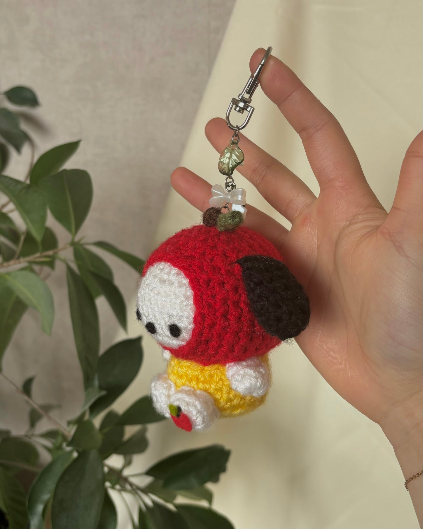 Apple Dog Keychain